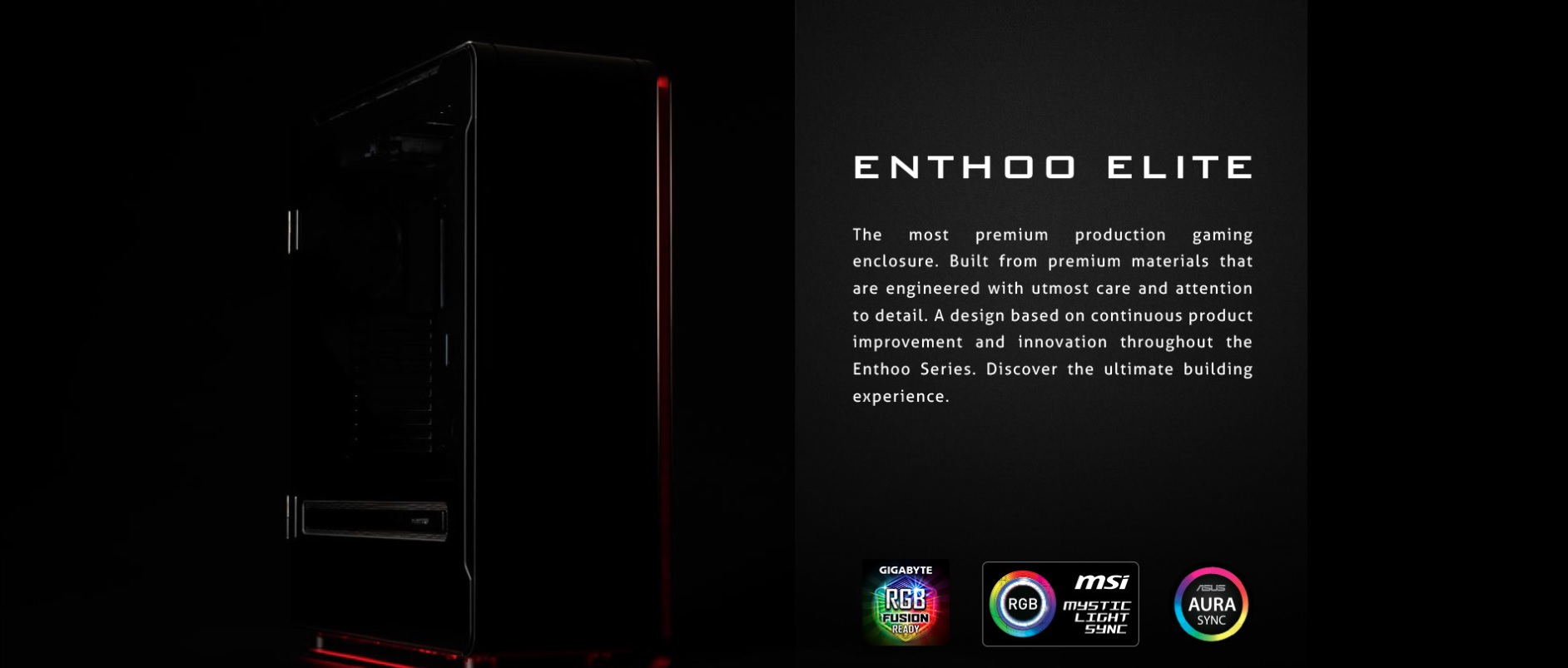 Phanteks Enthoo Elite Extreme RGB Lighting, Tempered Glass Window, Dual System Support giới thiệu